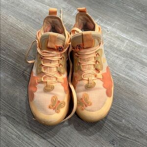 Orange Basketball or Volleyball Shoe Adidas Harden Vol. 5